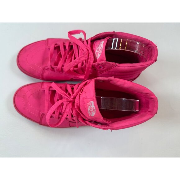 Vans Sk8-Hi High-Top Sneakers Womens 9 Hot Pink Casual Lace-Up Canvas Shoes Skat - Picture 4 of 9